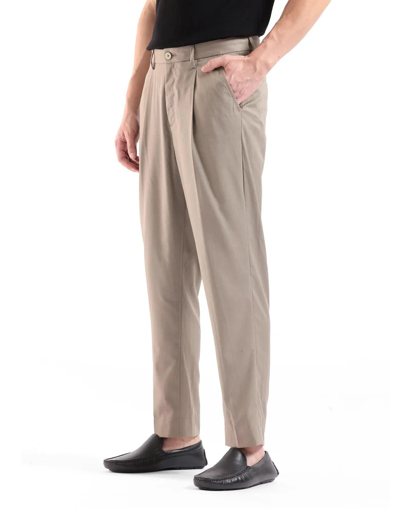 Rare Rabbit Men's Relaxed Fit Pleated Trousers