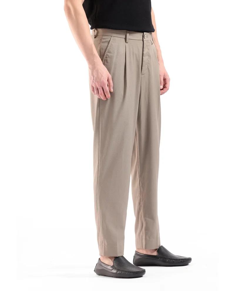 Rare Rabbit Men's Relaxed Fit Pleated Trousers