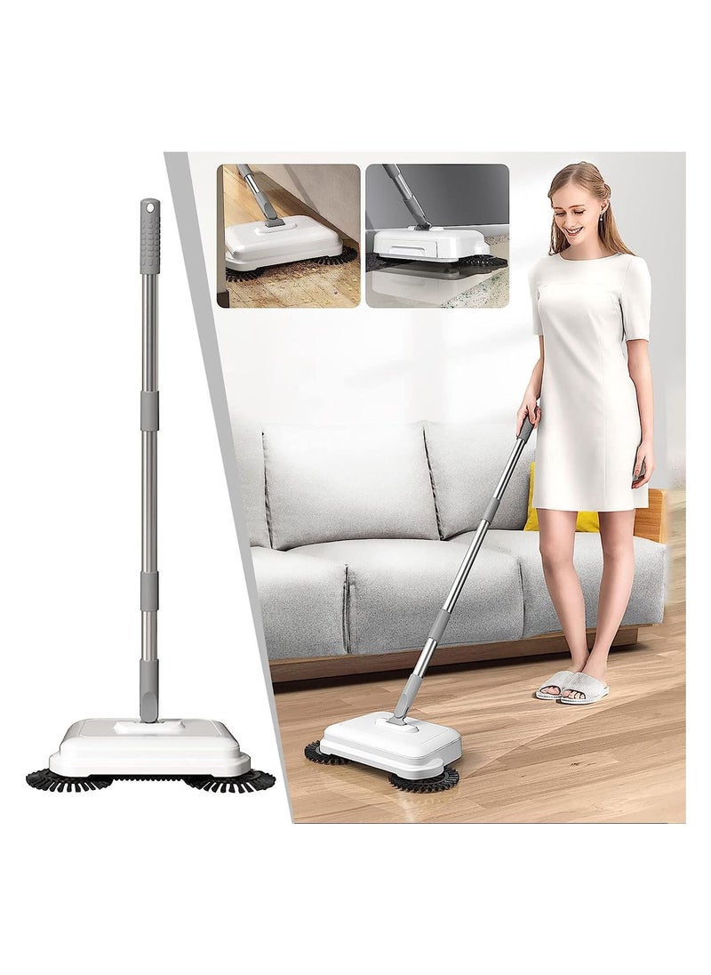 Arabest - Hand push sweeper, household sweeper and mop vacuum cleaner, hand push vacuum cleaner, cleaning sweeper tool sweeping, household cleaning mop (white) - Image 1