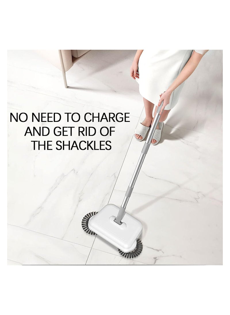 Arabest - Hand push sweeper, household sweeper and mop vacuum cleaner, hand push vacuum cleaner, cleaning sweeper tool sweeping, household cleaning mop (white) - Image 1