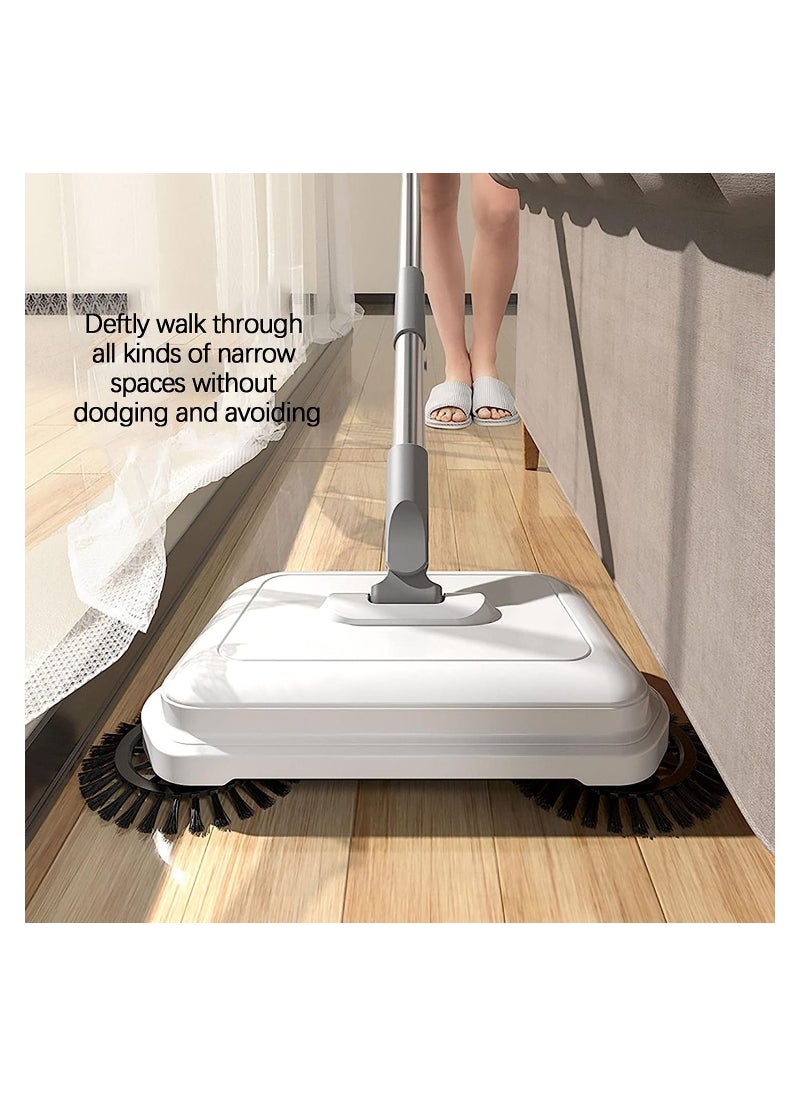 Arabest - Hand push sweeper, household sweeper and mop vacuum cleaner, hand push vacuum cleaner, cleaning sweeper tool sweeping, household cleaning mop (white) - Image 1