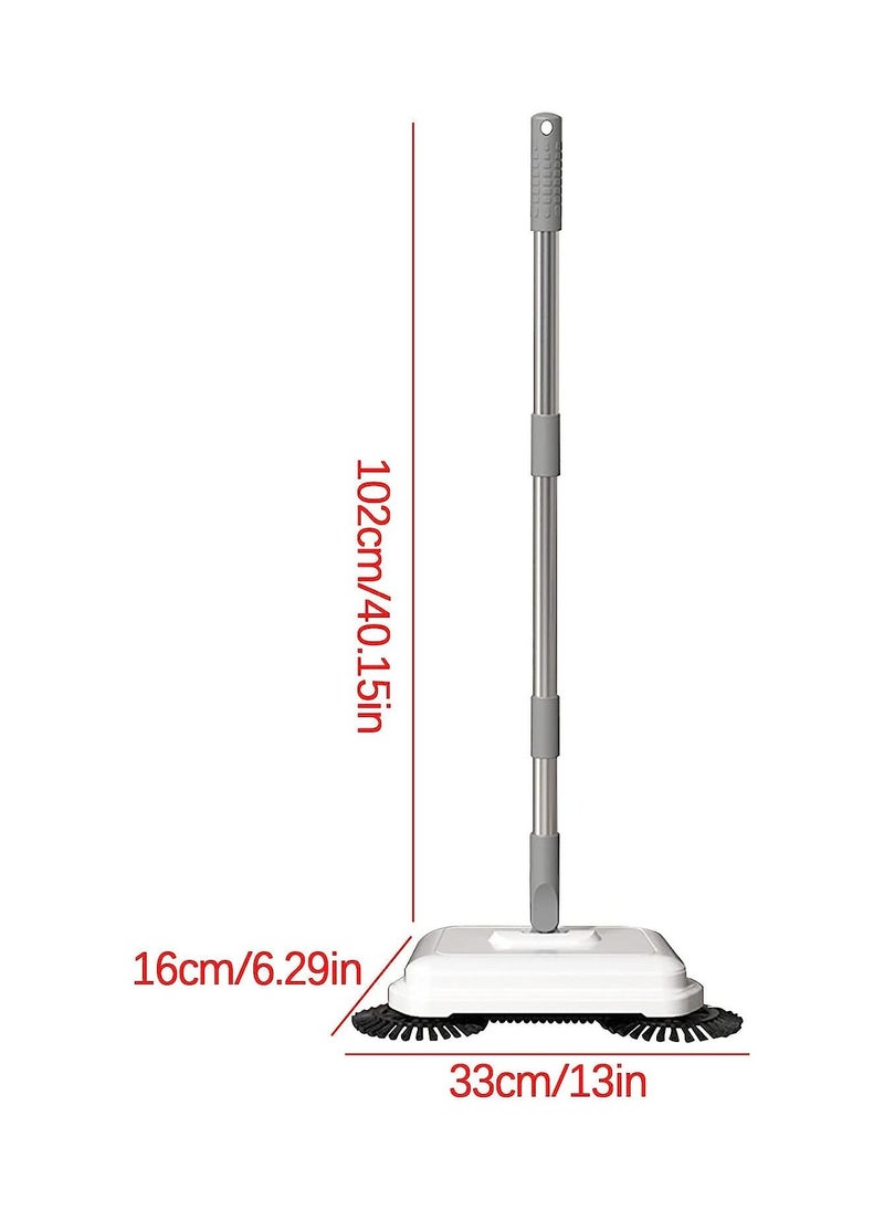 Arabest - Hand push sweeper, household sweeper and mop vacuum cleaner, hand push vacuum cleaner, cleaning sweeper tool sweeping, household cleaning mop (white) - Image 1