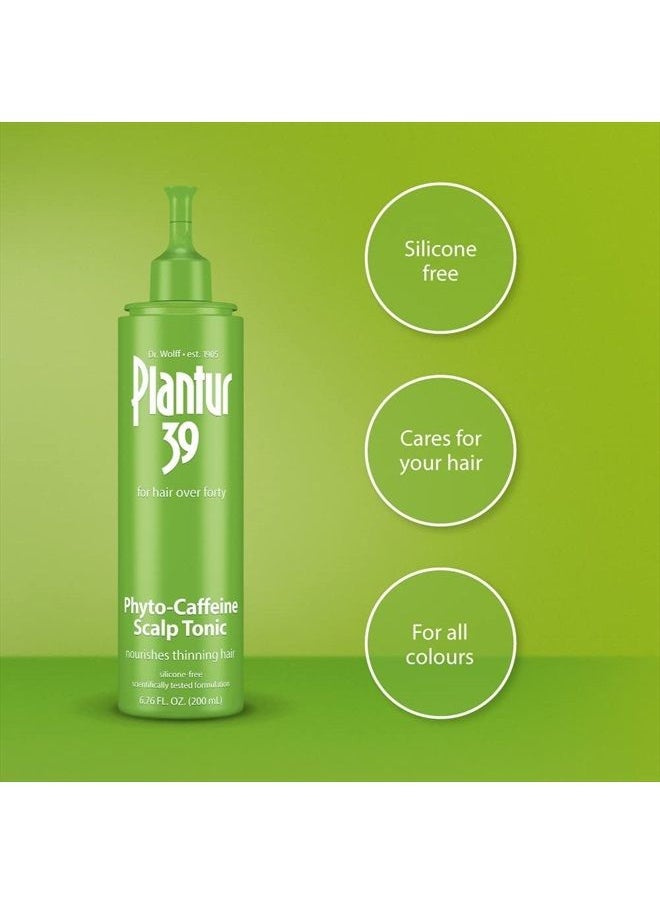 Plantur - 39 Phyto Caffeine Women's Scalp Tonic 6.76 Fl Oz, for Fine, Thinning Natural Hair Growth, Sulfate Free with Castor Oil, Niacin, Zinc - Image 1