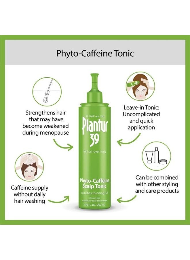 Plantur - 39 Phyto Caffeine Women's Scalp Tonic 6.76 Fl Oz, for Fine, Thinning Natural Hair Growth, Sulfate Free with Castor Oil, Niacin, Zinc - Image 1
