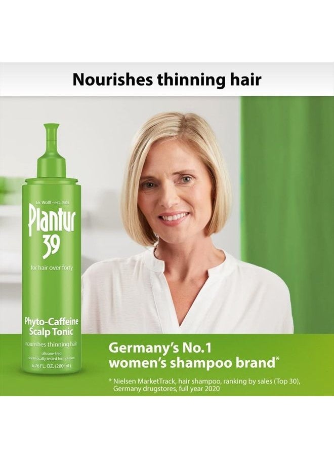 Plantur - 39 Phyto Caffeine Women's Scalp Tonic 6.76 Fl Oz, for Fine, Thinning Natural Hair Growth, Sulfate Free with Castor Oil, Niacin, Zinc - Image 1