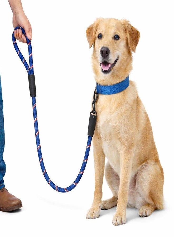 Zigly Lifestyle Reflective Rope Dog Leash - S (12mm) - Blue | Durable Training Rope Leash for Puppies & Small Dogs| Lightweight, Comfortable Grip Strong Leash for Daily Walks - Image 1