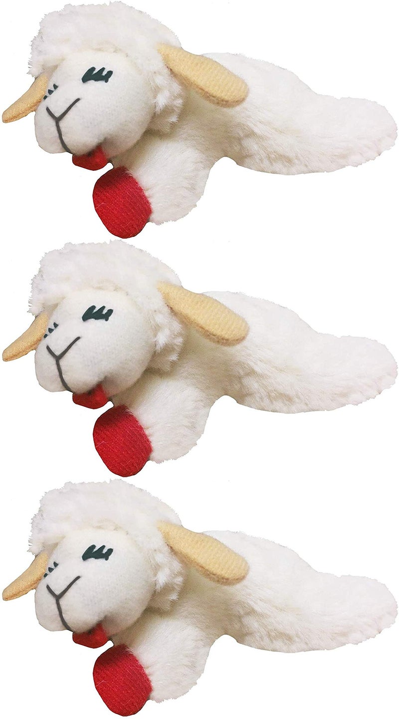 Multipet Lamb Chop Cat Toy Small Pack of 3 - Image 2