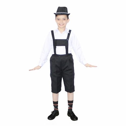 Kaku Fancy Dresses Polyester German Boy/Lederhosen Boy Costume/German Bavarian Costume for Boy Style -Multicolor, 5-6 Years - Image 1