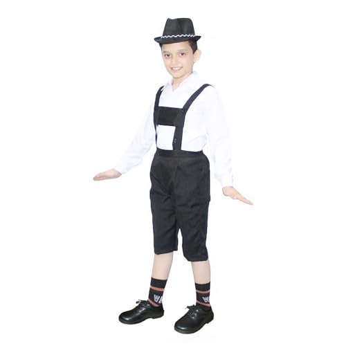 Kaku Fancy Dresses Polyester German Boy/Lederhosen Boy Costume/German Bavarian Costume for Boy Style -Multicolor, 5-6 Years - Image 3