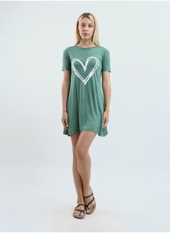 Sleepshirt Cotton Short Sleeves Printed