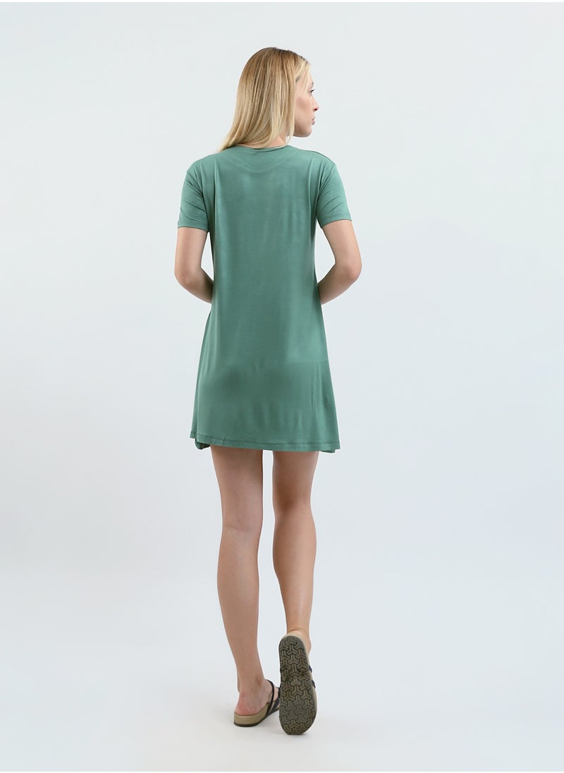 Mesery - Sleepshirt Cotton Short Sleeves Printed - Image 1