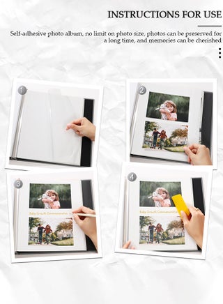 120 Pockets Simple Photo Album for 3-10 Inches Photos Portable Photo Album for Family Wedding Boys Girls - view 5