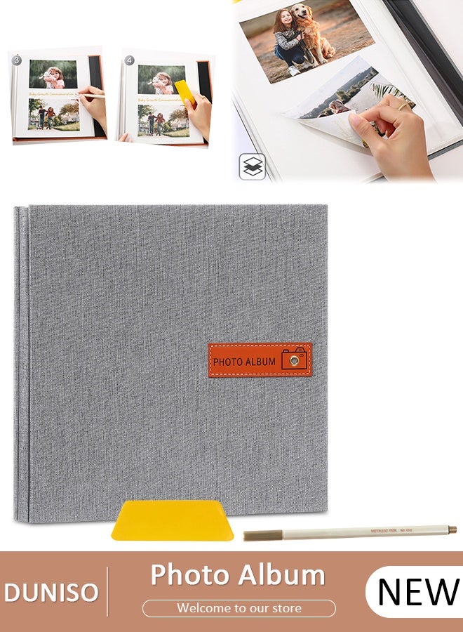 DUNISO 120 Pockets Simple Photo Album for 3-10 Inches Photos Portable Photo Album for Family Wedding Boys Girls - Image 1