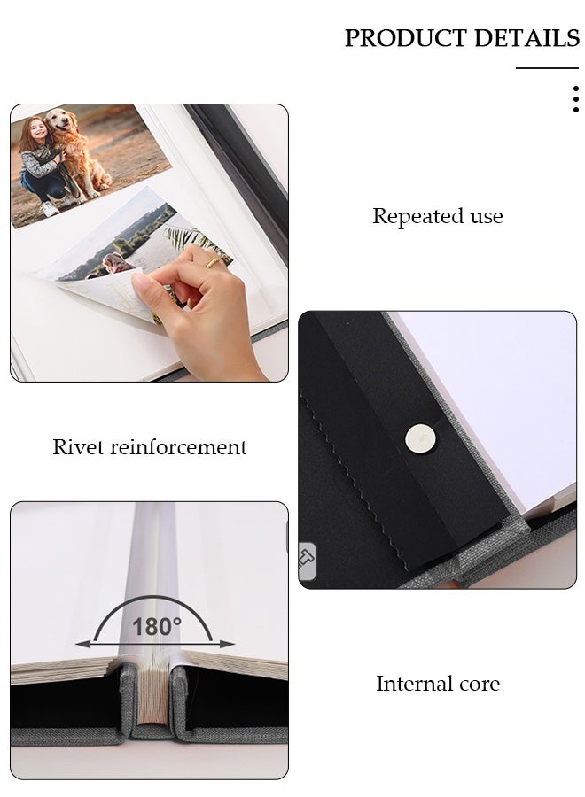 DUNISO 120 Pockets Simple Photo Album for 3-10 Inches Photos Portable Photo Album for Family Wedding Boys Girls - Image 3