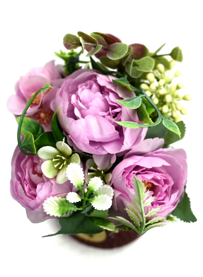 Generic Artificial Flowers For Home Decorations For Living Room, Artificial Flower For Decoration For Ramzan Decoration, Artificial Plants For Lively Home Décor, Brown Artificial Plant For Indoor, Table Pot P  - Image 2