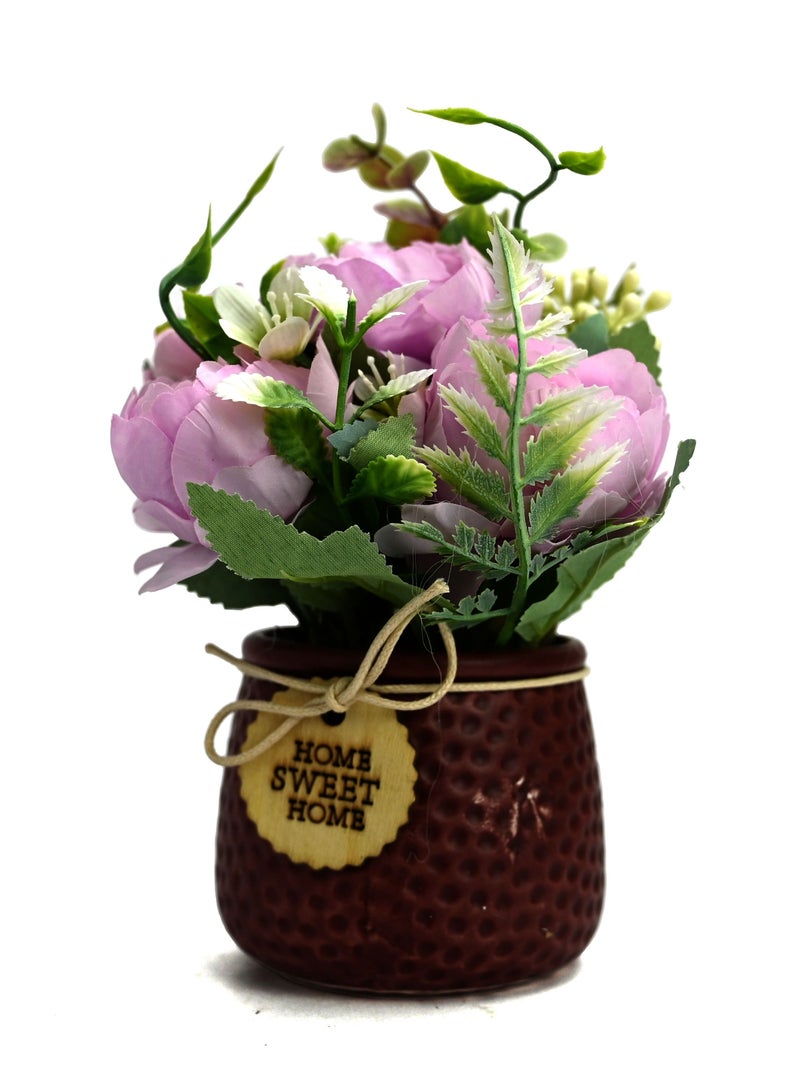 Generic Artificial Flowers For Home Decorations For Living Room, Artificial Flower For Decoration For Ramzan Decoration, Artificial Plants For Lively Home Décor, Brown Artificial Plant For Indoor, Table Pot P  - Image 1
