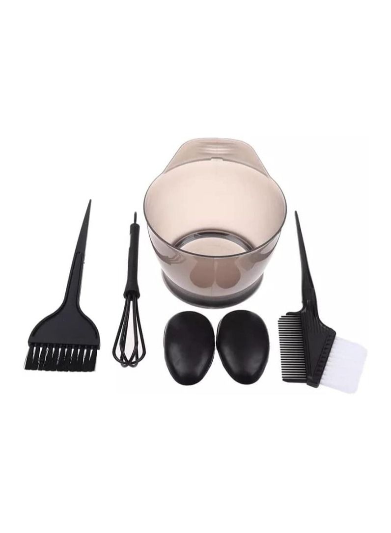 لا بيرلا  تك مجموعة أدوات صبغ الشعر 6 قطع، فرشاة ووعاء وغطاء للأذن وخلاط صبغة الشعر - Image 2