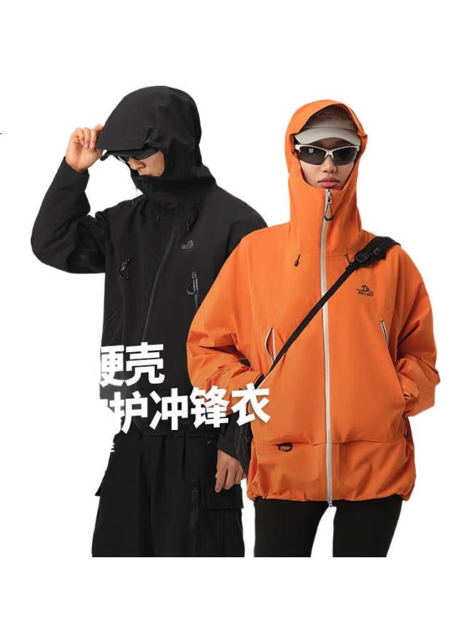 PELLIOT [Cheng Yi Same Style] Hard Shell Jacket For Men And Women, Waterproof Spring And Autumn Mountaineering Coat 12340164 Orange L - Image 3