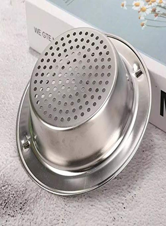 KitchenFest® Large, 11 cm with 2 mm Diameter Holes, Stainless Steel Sink Strainer with Handle, Kitchen Drain Basin Basket Filter Stopper, 1 Pcs. - Image 5