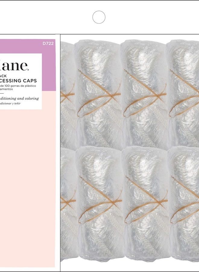 Diane Disposable Clear Processing Hair Caps, For Salons, DIY, Conditioning, Dyeing, Hair Treatments, Bag of 100, D722 - Image 1