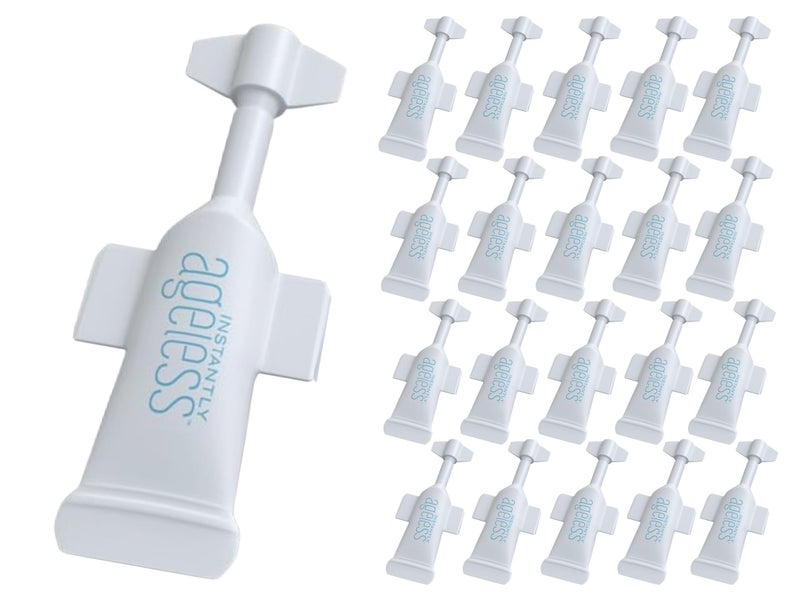 Instantly Ageless - Instant Face Lift Cream - Skin Care Anti Aging Face Cream with Vitamin C - Wrinkle Tightener - Eye Cream For Puffiness and Bags Under Eyes - Facelift 20 Vials - Image 1