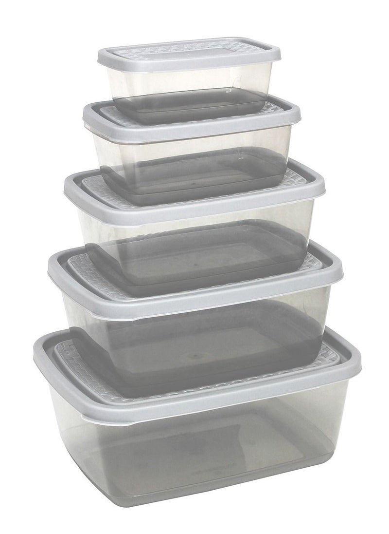Solitaire Microwave Safe Food 5 Pcs Set Container