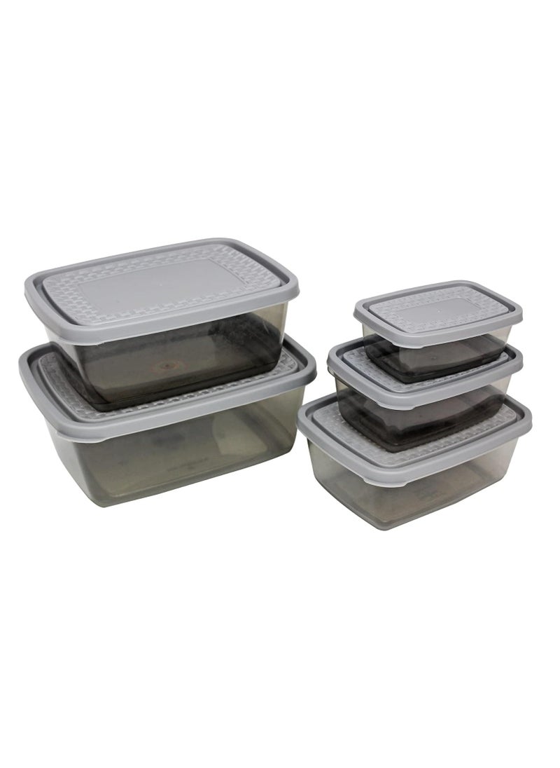 Solitaire Microwave Safe Food 5 Pcs Set Container