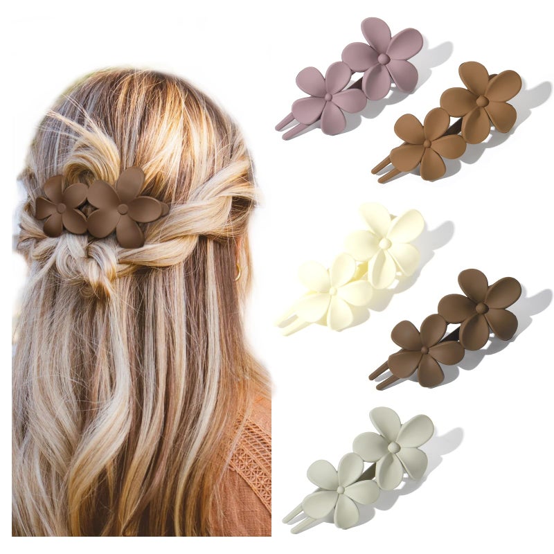Yanibest 5 Pcs Flat Hair Clips  Stylish Lay Flat Claw Clips for All Hair TypesMultiStyles Matte Nonslip Hair Clips for Women Girls Wedding Prom Party Hair Decorations