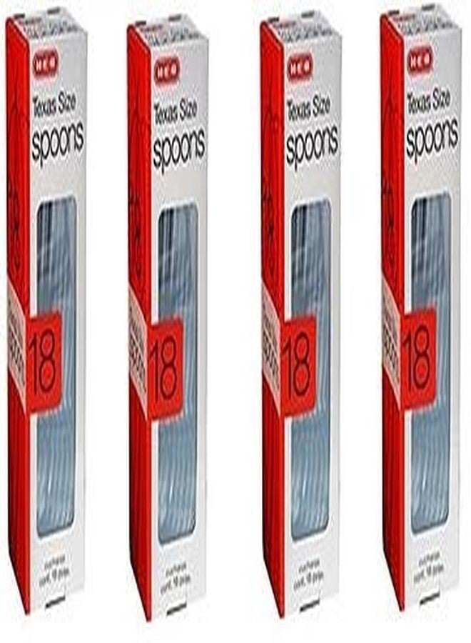 HEB Texas Size Clear Plastic Spoons (4) - Image 1