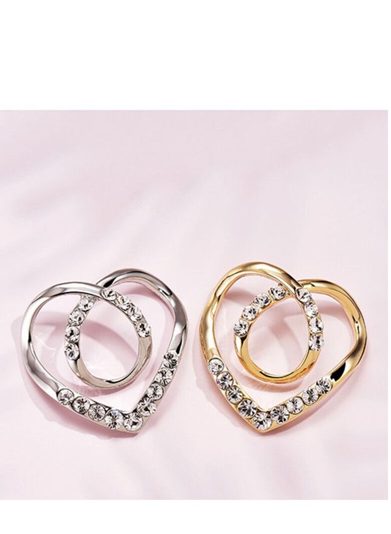 RARELY 2Set New Heart Scarf Buckles Ribbon Ring Clip  - Image 4
