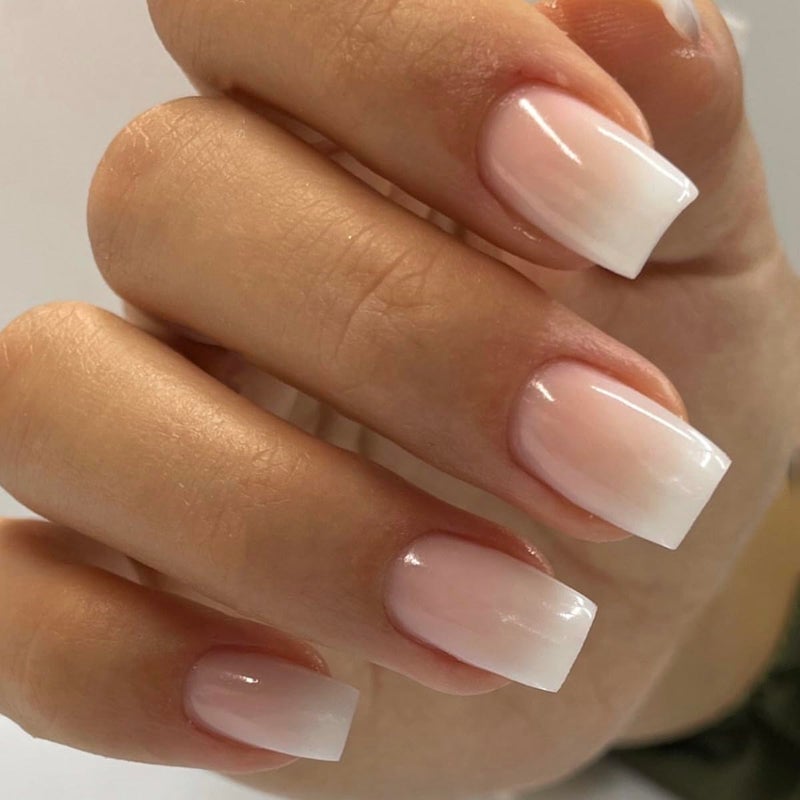 CTTHNBD 6 Packs (144Pcs) Press on Nails Square - Short Press on Nails - Ombre, Solid Color Fake Nails Kit for Women 12 Sizes - 6 Styles - Image 2