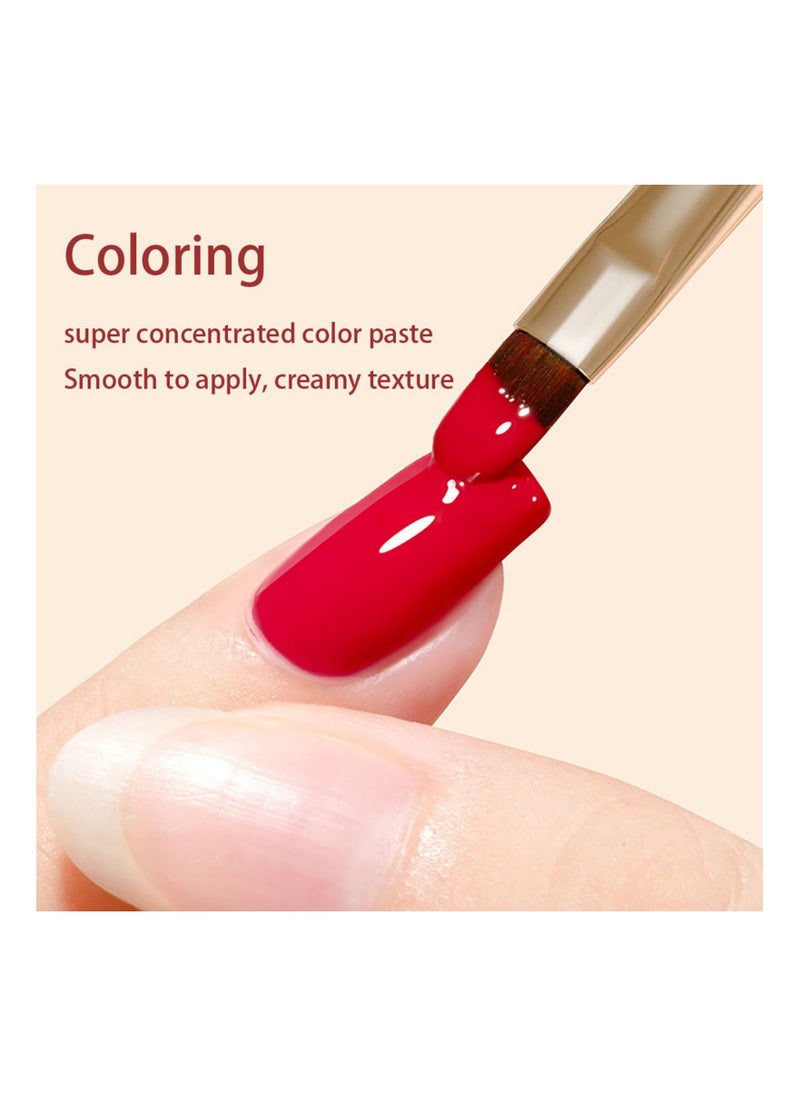 Miss Gooey - Nail Polish Colors Cream Solid Gel Nail Polishs Super Shine Nude Quick Dry 60 Seconds Salon-Quality Bright Soak Off UV Lamp Required Home DIY Manicure 10g With Brush - Image 1