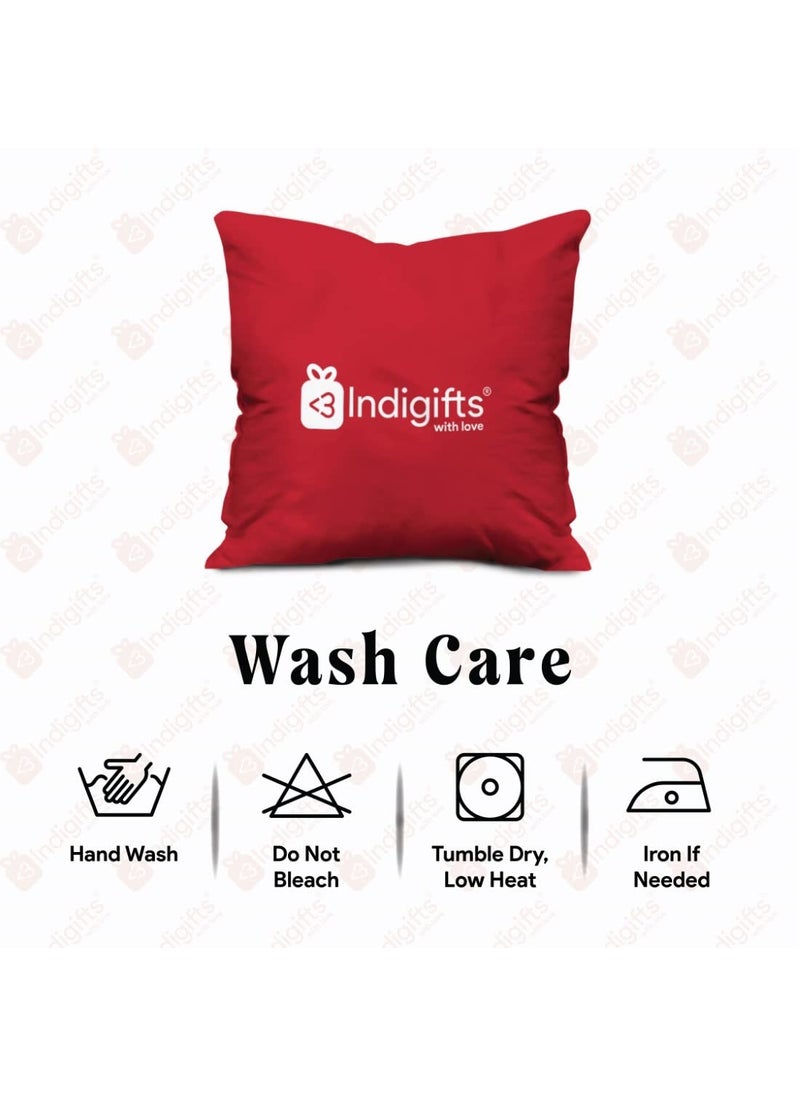 Indigifts - Indigifts Christmas Cushion Covers Merry Christmas Printed Cream Cushion Cover 16x16 inches - Christmas Cushion, Christmas Decorations for House, Xmas Decorations - Image 1