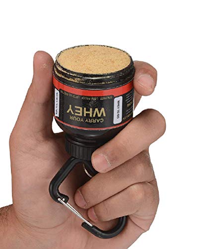 TRUE INDIAN Amazing Whey loader Protein Carry Funnel Portable Protein Whey or Supplement Powder Combo Pack of 5 Carrying Whey Funnel and Container Box with Key-Chain (BLACK) - Image 4