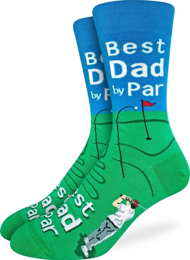 Good Luck Sock Men's Best Dad By Par Socks, Big & Tall, Shoe Size 13-17