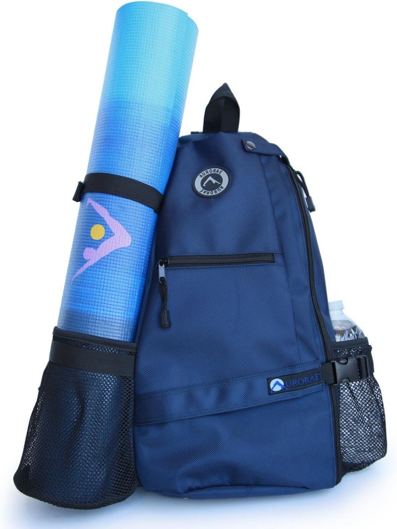 Aurorae Yoga Mat/Gym/Picklleball Cross-body Travel Sling Back Pack. Mat sold separately. - Image 1