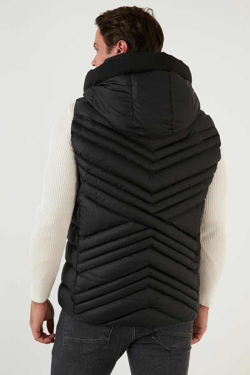 Buratti Slim Fit Hooded Stand Collar Puffed Vest Men's Vest 6274910