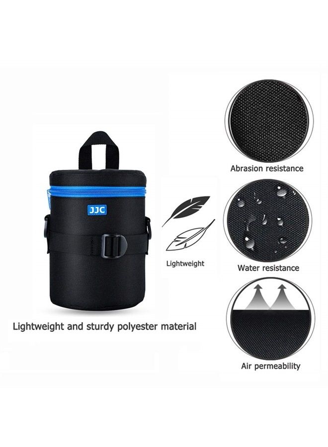 JJC Camera Lens Pouch Case for Canon EF 50mm f1.2 EF 24-70mm EF 70-300mm Tamron SP 70-300mm & More, Zipper Polyester Lens Protective Bag Interior Size 3.9x6.5” - Image 2