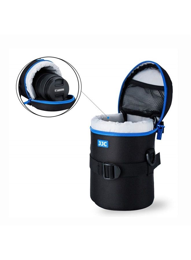 JJC Camera Lens Pouch Case for Canon EF 50mm f1.2 EF 24-70mm EF 70-300mm Tamron SP 70-300mm & More, Zipper Polyester Lens Protective Bag Interior Size 3.9x6.5” - Image 4