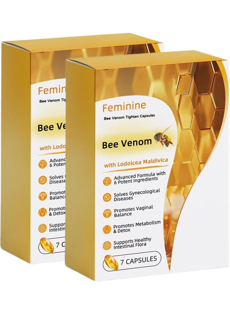 KASTWAVE Instant Detox Capsules, Bee Venom Tighten Capsule, Detox & Cleanse, Firming Repair & Pink and Tender Natural Capsules, Stay Clear & Fresh (2 Boxes) 