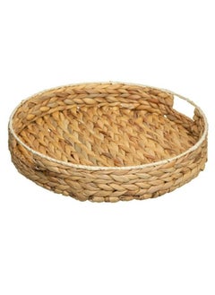 LOFT Round Tray, Round Woven Serving Tray D35XH7CMS, Natural, Lily-162085  - Image 1