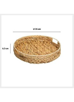 LOFT Round Tray, Round Woven Serving Tray D35XH7CMS, Natural, Lily-162085  - Image 2