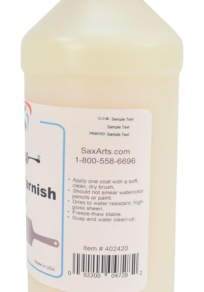 Sax True Flow Watercolor Varnish - 1 Pint (16 fl. oz.) - Image 2