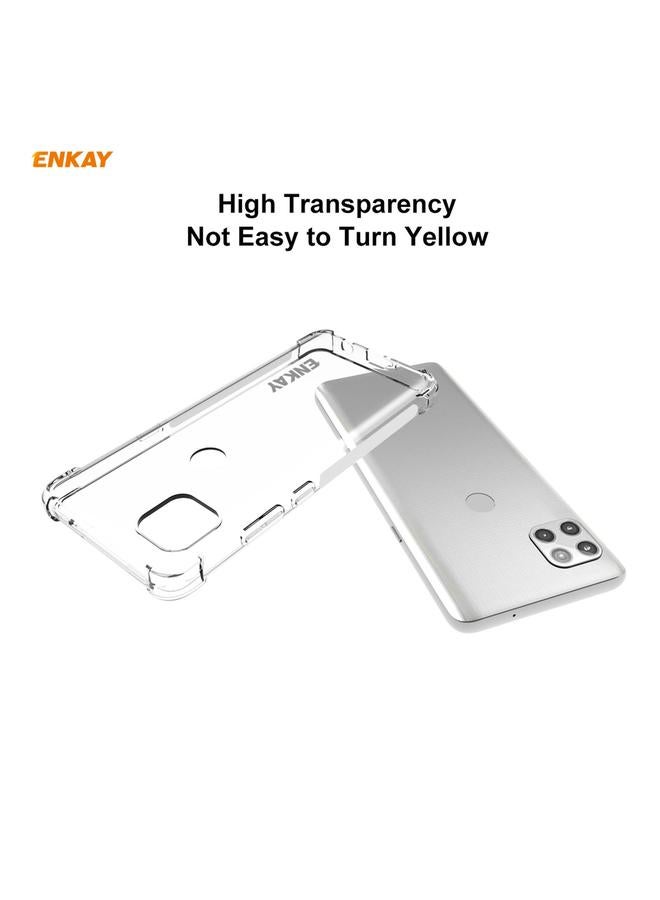 ENKAY Case For Motorola Moto G 5G Hat-Prince Clear TPU Shockproof Case Soft Anti-slip Cover - Image 5
