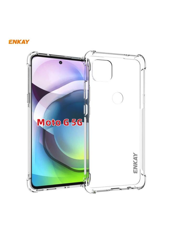 ENKAY Case For Motorola Moto G 5G Hat-Prince Clear TPU Shockproof Case Soft Anti-slip Cover - Image 1