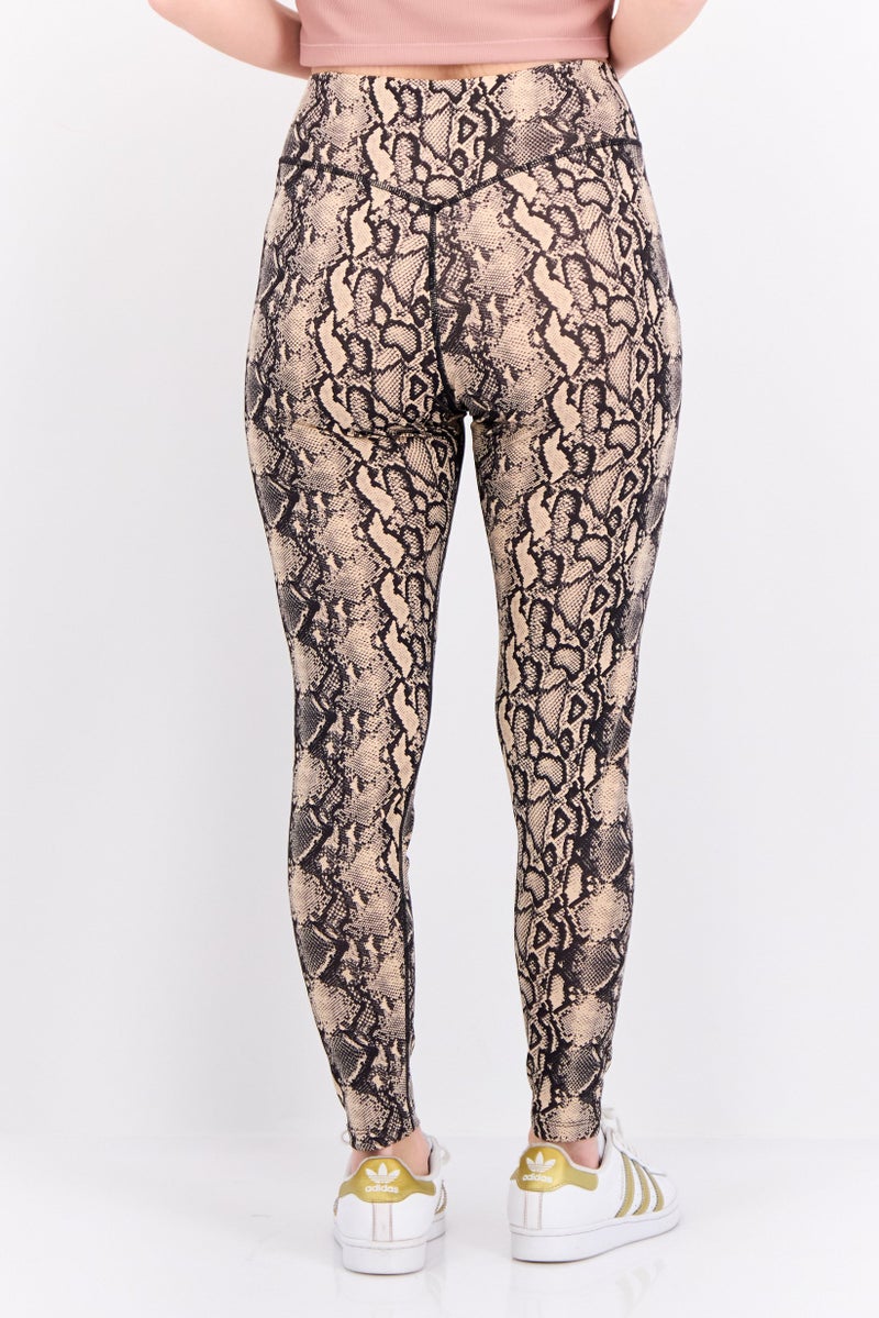 Pink Soda Sport Women Sportswear Fit Training Leggings, Beige - Image 3