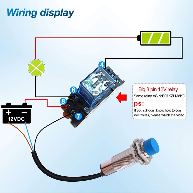 Taiss 2pcs New LJ12A3-4-Z/BY Inductive Proximity Sensor Switch 4mm Detection PNP NO DC6-36V （Normally Open） Normally Open Approach - Image 3