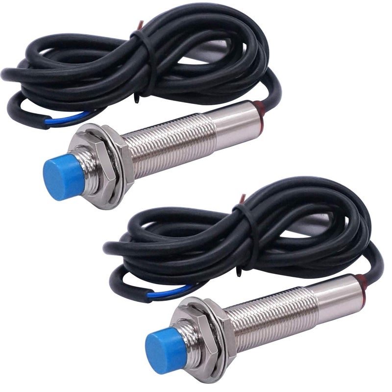 Taiss 2pcs New LJ12A3-4-Z/BY Inductive Proximity Sensor Switch 4mm Detection PNP NO DC6-36V （Normally Open） Normally Open Approach - Image 1