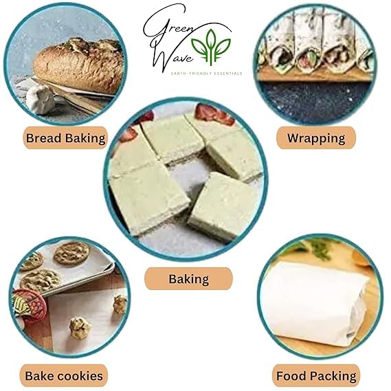 Everbite Everbite Wrap On Imported Oil Proof Butter Paper Roll for Roti Premium NonStick Butter Wrapping Paper Food Wrapping Paper Reheatable Non Stick Paper Oven Safe Parchment Paper Pack of2 - Image 4