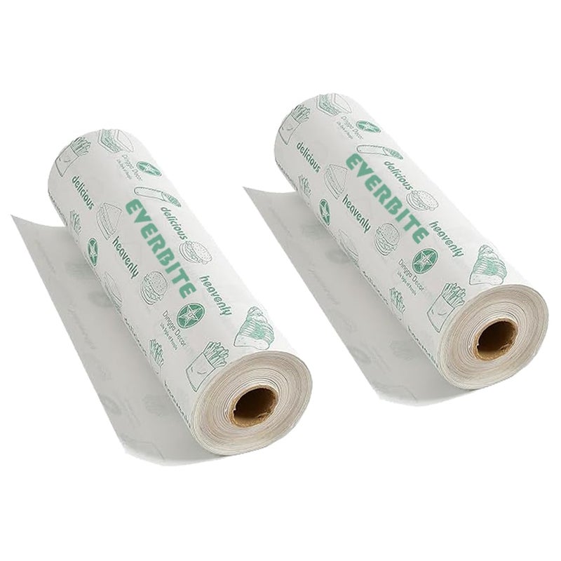 Everbite Everbite Wrap On Imported Oil Proof Butter Paper Roll for Roti Premium NonStick Butter Wrapping Paper Food Wrapping Paper Reheatable Non Stick Paper Oven Safe Parchment Paper Pack of2 - Image 1